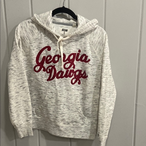 Tailgate Tops - Women's Georgia Dawgs Cream Hoodie Sweater
